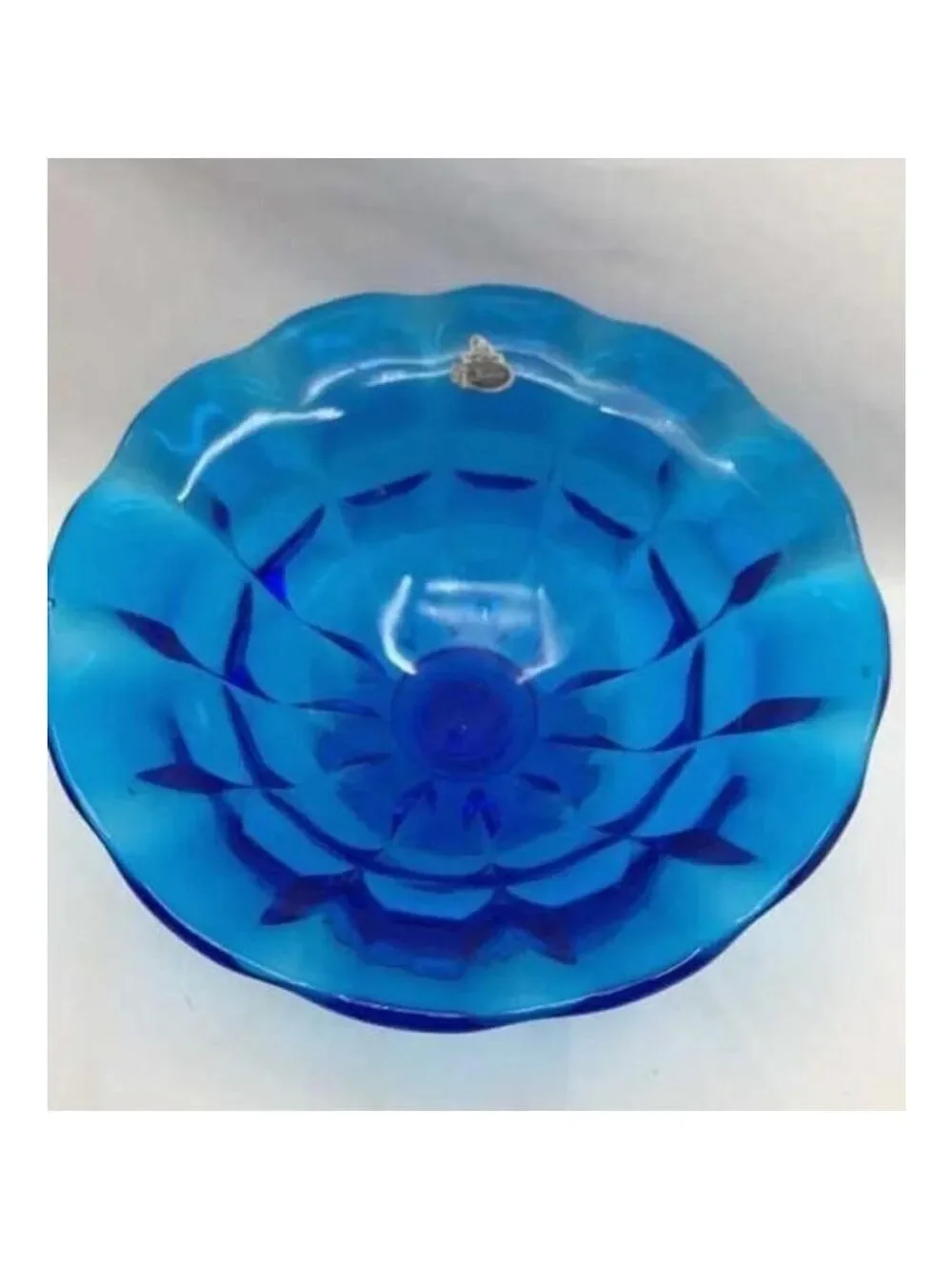 Fenton Blue Glass Bowl, Authentic